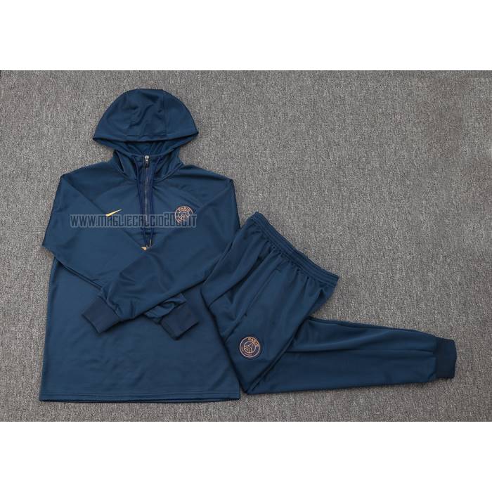 Tuta da Track de Felpa del Paris Saint-Germain Bambino 2023-2024 Blu Oscuro